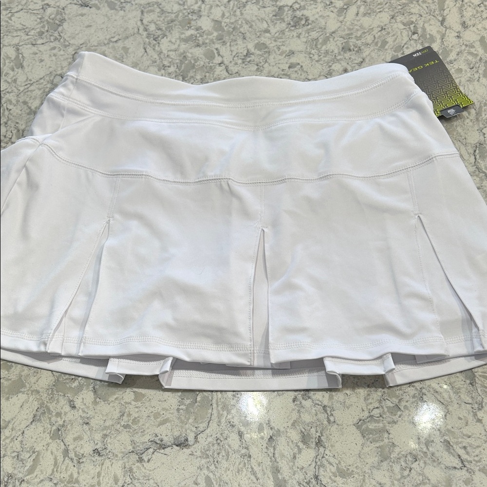 Tel Gear White Pleated Tennis Skort